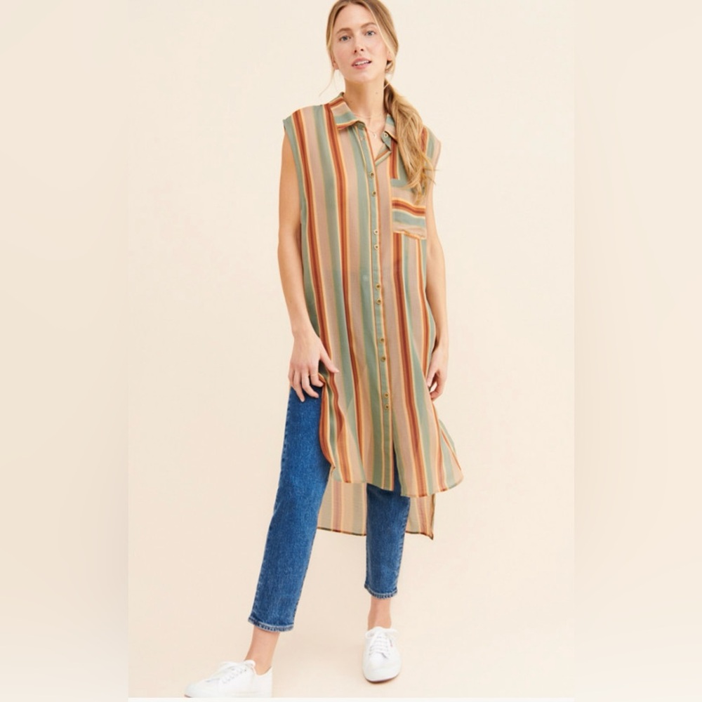 Urban outfitters striped long tunic